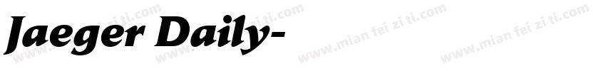 Jaeger Daily字体转换